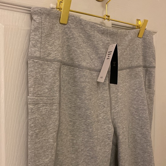 Gray Baleaf Yoga Workout Capris Lounge Flare Pants Casual Bootcut w Side Pockets - Picture 9 of 10